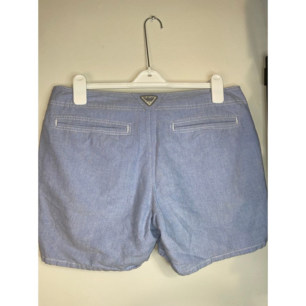 Columbia PFG Women's Solar Fade Blue Cotton Fishing Outdoor Shorts Size 14 x 6L - Picture 2 of 6